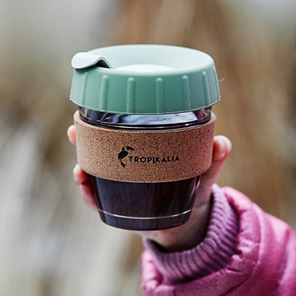 Ekologicky hrnek z tvrzeného skla. Tropikalia, tropicup